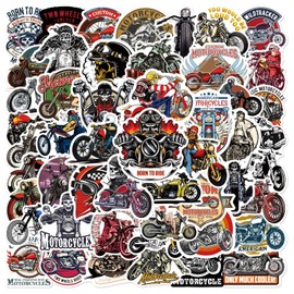 Cool Motorbikes Stickers 50 Pack Laptop Stickers,Vinyl Waterproof Stickers for Water Bottles Skateboard Scrapbook Bike Computer,Phone,-Graffiti Stickers Pack for Teens Girls Kids Adults(Cool Motorcycles)