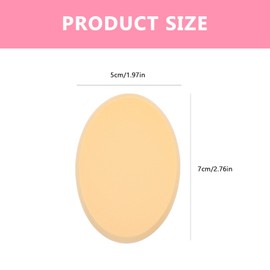 Kichvoe 6pcs Oval Makeup Powder Puff Skin-friendly Blending Sponge for Liquid Versatile Cosmetic Applicator for Full Face Makeup Compact Comfortable Use