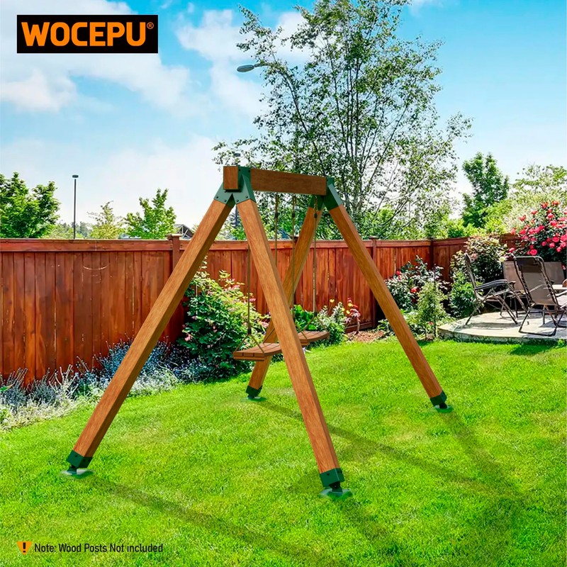 WOCEPU 201 Stainless Steel Swing Set Bracket 2pcs A-Frame Brackets