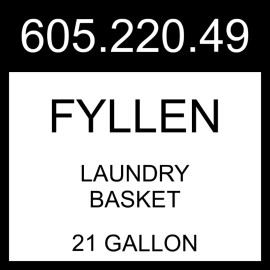 IKEA FYLLEN Laundry Basket White  21 gallon 605.220.49