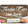 Sign "Fresh Eggs from the Lande zu verkaufen" Aluminium Composite