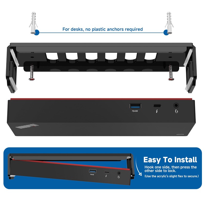 CaSZLUTION Acrylic Mount for Lenovo ThinkPad Universal Thunderbolt 4 Dock