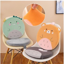 Sarah Duke Children's Seat Cushion, Round Chair Cushion, Memory Foam Seat Cushion, Seat Cushion, Animal Floor Cushion, Children, Round Cushion for Children's Room, School (Bear)