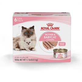 Royal Canin Feline Health Nutrition Mother & Babycat Queen Ultra Soft Mousse in Sauce Cat Food, 3 oz (Pack of 6)