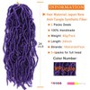 Purple Faux Locs Crochet Hair 24 inch 2 Packs Soft