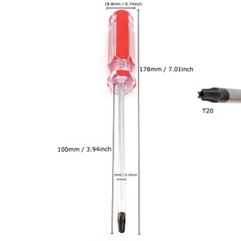 Lamvbls T20 Torx Screwdriver, T20 x 100mm(3.94 inch), Magnetic Tip Torx Screwdriver