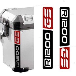 Reflective Stickers Compatible with Touratech Side Case of Motorcycle R1200 GS (Black/Red)