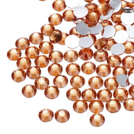 MECCANIXITY 16000 Pcs Orange Resin Flatback Rhinestone SS16 4mm Resin Non Hotfix Rhinestones for Crafts DIY Design, Tumblers, Clothes, Makeup, Nail Art