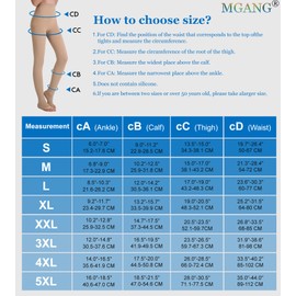 MGANG® Medias de compresión, puntera abierta, medias de alta compresión de cintura opacas, 20-30 mmHg, medias médicas de apoyo firme para mujeres y hombres, edema, venas varicosas, hinchazón, lactancia, color beige, talla M