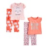 Simple Joys by Carter's Toddler Girls' 4-Piece Fleece Pajama Set