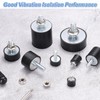 sourcing map 4Pcs M6 Thread Rubber Mounts, Vibration Isolators, Cylindrical