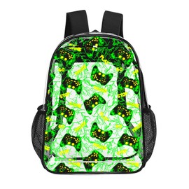 SFQKGVX Gaming Clear Backpack For Boys Girls Kids Gamer Clear Backpacks For School Video Game Transparent Bookbag Game Controller Cute See Through Backpacks Funny Book Bag