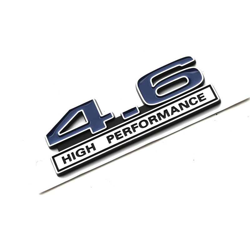 1pc 4.6 Liter High Performance Engine Emblems Badge 3D Decals