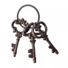 Cast Iron Skeleton Keys On A Ring Victorian Antique Style