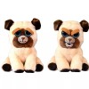 Feisty Pets Manny Macho Stuffed Dog Plush Animal 8.5” Pug