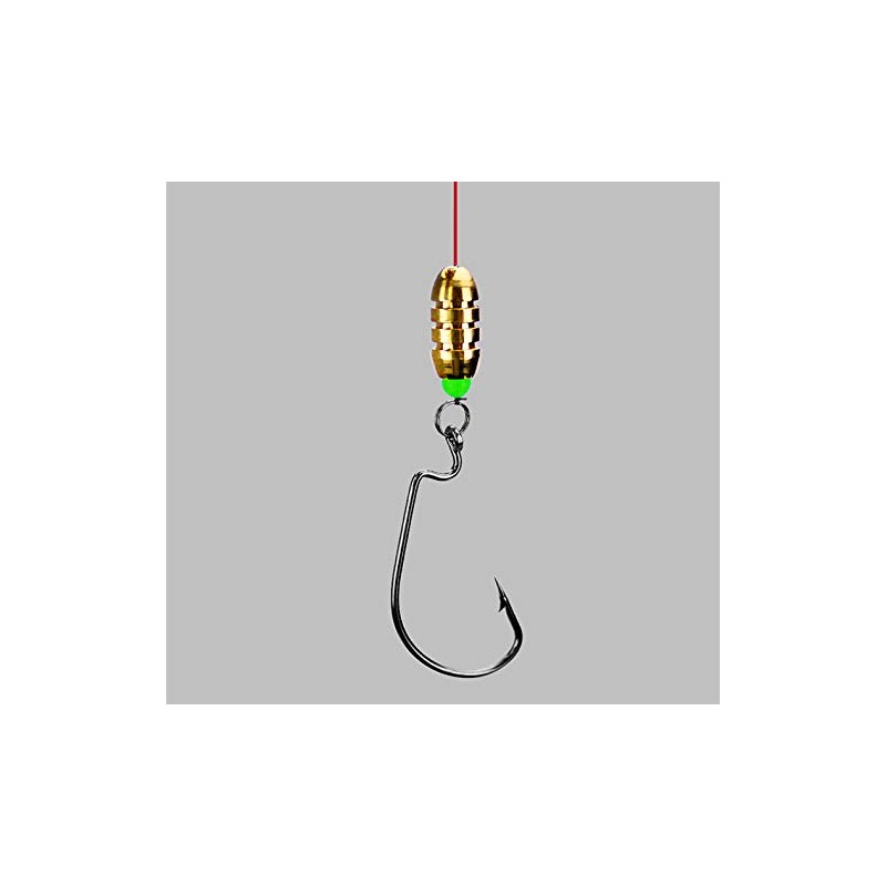 VOANZO 69pcs Texas Fishing Rigs Set, Fishing Hook Kit, Threaded
