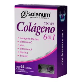 Solanum Colágeno 6 En 1 Vit.c, Zinc, Vit. A 45 Caps Sfn