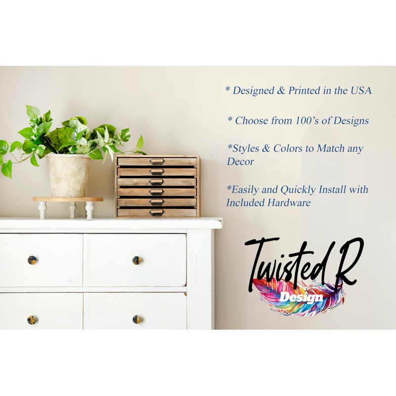 Twisted R Design Cabinet Knobs, Knobs for Kitchen Cabinets and