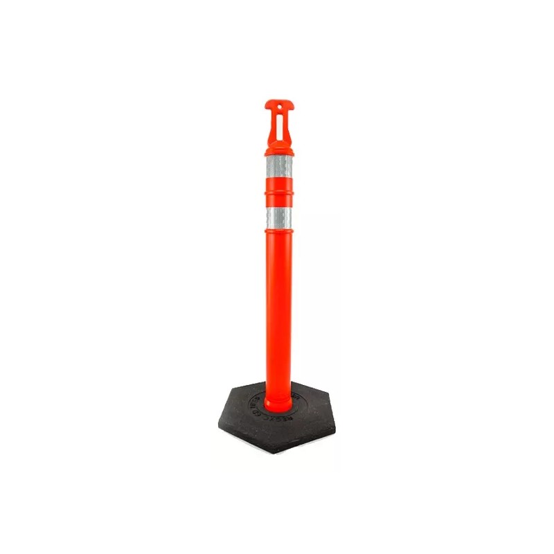 SH 3 Postes Vial Naranja Delimitador 2 Reflejante Base 1.20