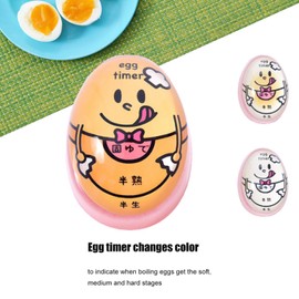 ANKROYU 2PCS Color Changing Egg Timers, Reusable Soft and Hard Boiled Egg Timer, Kitchen Cooking Timer for Perfect Eggs