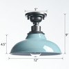 SAMTEEN Farmhouse Semi Flush Ceiling Light 12-Inch Light Blue Flush