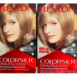 Revlon 2 Pack Revlon ColorSilk Hair Color 61 Dark Blonde New Factory Sealed, New. FS