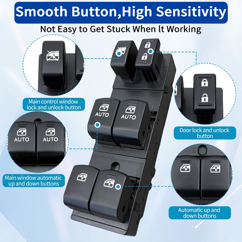 BELGEMAY 83071AL05A Driver Side Window Switch,Front Dual auto Lift Function