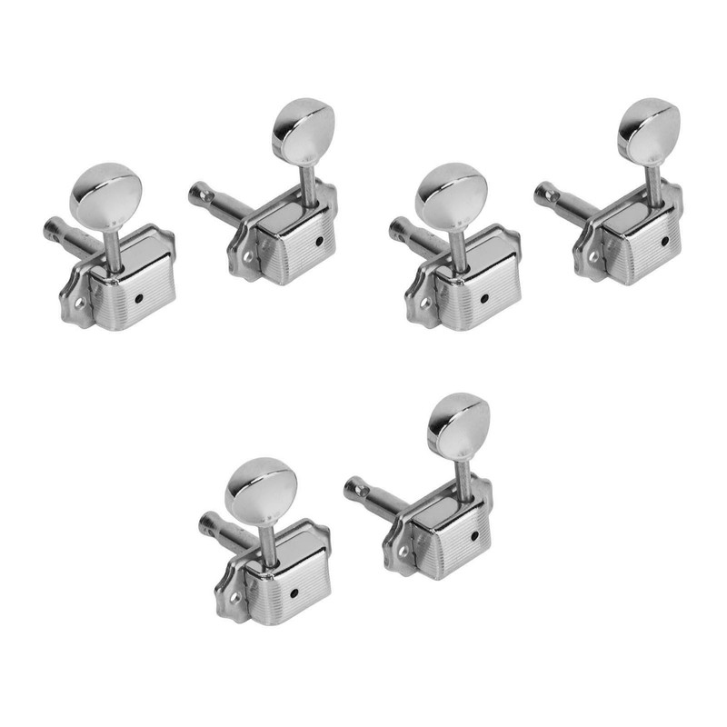 6 Pcs String Tuning Pegs 3L3R High Strength Metal Machine