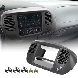 G-PLUS Center Dash Radio Bezel Compatible with 1997-2003 Ford F150 Expedition Grey Dashboard Cover