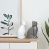 ECYC Minimalist Ceramic Lucky Cat Statue Living Room Desk Animal