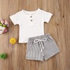 Goelsakurara Newborn Infant Baby Cartoon Animal Striped Summer Clothes Girl