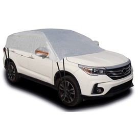 Kadooria Safe View Half Car Cover Top Waterproof/Windproof/Dustproof/Windshield Cover Snow Winter Summer (SUV YL)