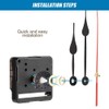 Gokelomg Clock Movement Black Time Minutes Second DIY Tool Set