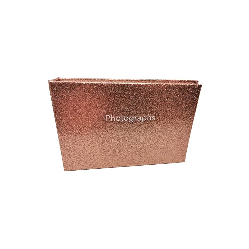 Glitter Rose Gold Glitter Photo Album - Holds 36 Photos