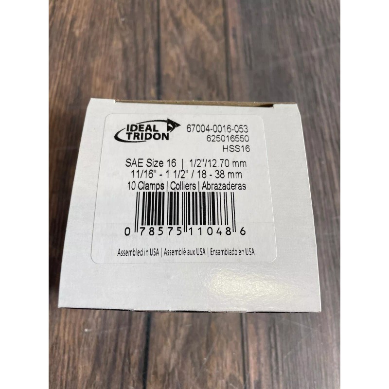 Ideal-Tridon Stainless Steel Band Hose Clamps Ideal Tridon #16 10