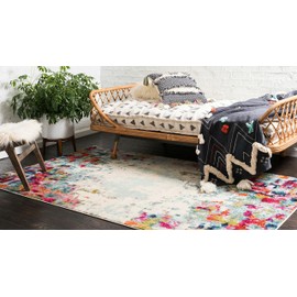 Unique Loom Chromatic Collection Modern Abstract Colorful Multi Area Rug (7' 0 x 10' 0)