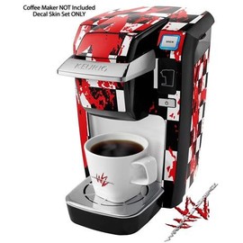 WraptorSkinz Decal Style Vinyl Skin compatible for Keurig K10 / K15 Mini Plus Coffee Makers Checkerboard Splatter (COFFEE MAKER NOT INCLUDED)