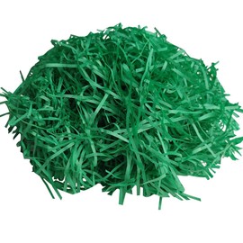 200 g Raffia, Gift Filling Material, Filling Material for Packages, Shredded Paper for Gift Box, Festival Gift Decoration Packaging – Christmas Green