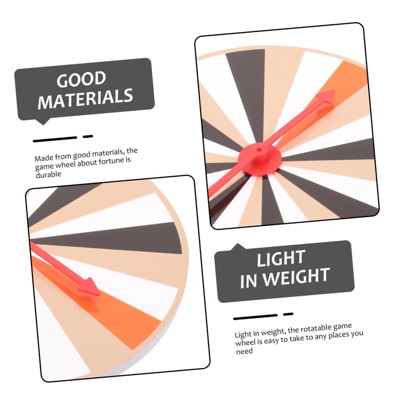 Kisangel DIY Rotatable Game Wheel Compact Prize Fortune Turntable for