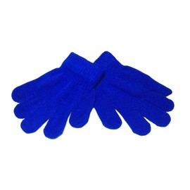 WESTEND CHOICE Kids Gloves Boys Girls Winter Warm Magic Gloves Children's Stretch Unisex School Knitted Gloves Age 3-7 (Royal blue)