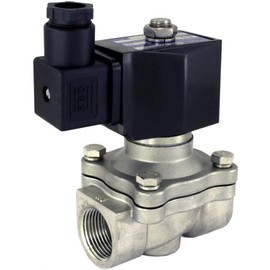 Duda Diesel 2WJ20020N:110v 20 mm 3/4" NPT Normally Closed Stainless Steel Viton 2-Way Solenoid Valve, NPT Female Connector, Stainless Steel