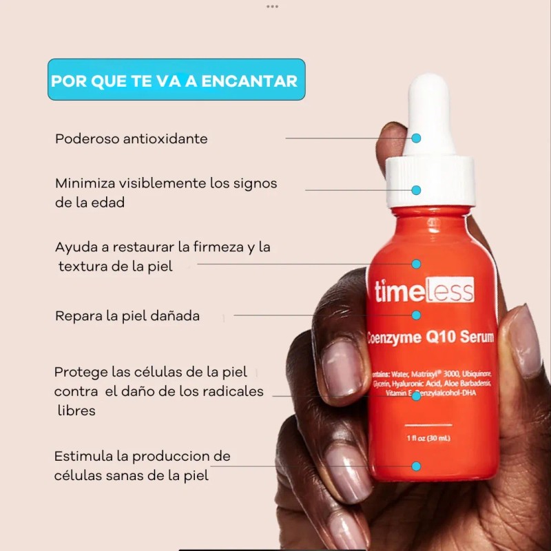 Serum Q10 Timeless Skin Care Con Matrixyl Ácido Hialurónico