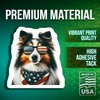 2-Pack Dog with Sunglasses Stickers - American Flag Bandana Decals