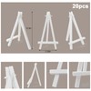 CRAFFANCY Mini Plastic Display Easel, 20 Pcs White Tabletop Art