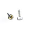 Hahiyo 10mm Diameter Mirror Screws Brushed Stainless Steel Solid Easy Install Brass Washer Decorative Caps Fasteners Nails Silver 20 Pairs for Bathroom Mirrors Panels Kitchen Ceiling Arts Crafts
