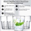 Tebery 8 Pack Clear Plastic Tumblers Cups, 8 Oz BPA-Free