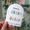 TENPAL Handmade Press on Nails Short Square Spring Summer Olive