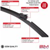 2MPLASTIC Front Windshield Wiper Blade For Mercedes S550 S560 S63