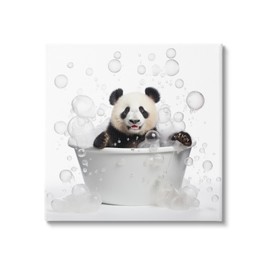 Stupell Industries Panda Bubble Bath Canvas Wall Art by Lazar Studio