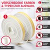 Sanojtape Dichtungsband, E-Profil Weiß, 16 Meter Selbstklebende EPDM-Gummidichtung Ideal Dämmung